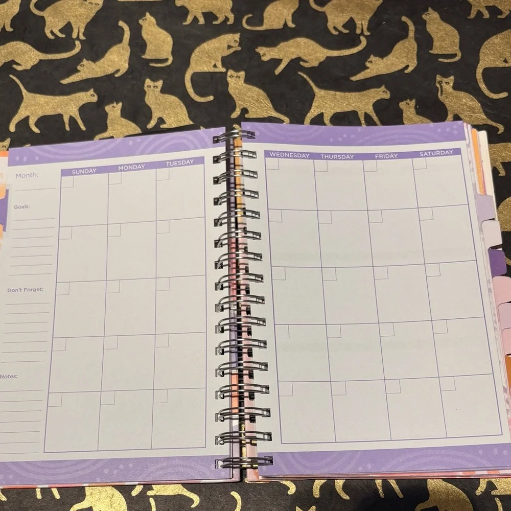 Yearly planner with stickers